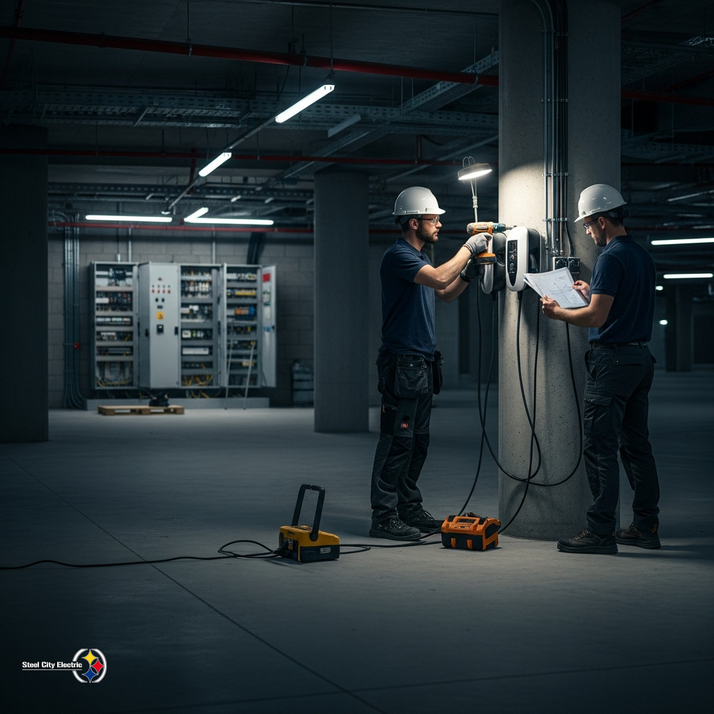 Smart Building Expectations Put Commercial EV Charger Installation Front and Center for Parking, Power, and Tenant Demands 8 steel city branded 9695 1784202315