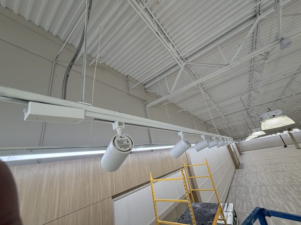 Track lighting installation at Bealls Florida #63 Bradenton