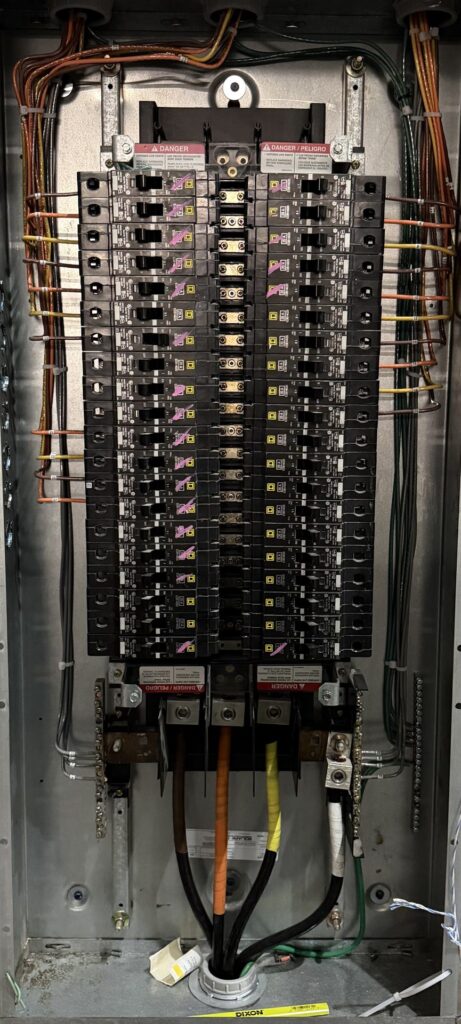 Commercial electrical panel wired at Bealls Florida #63 Bradenton