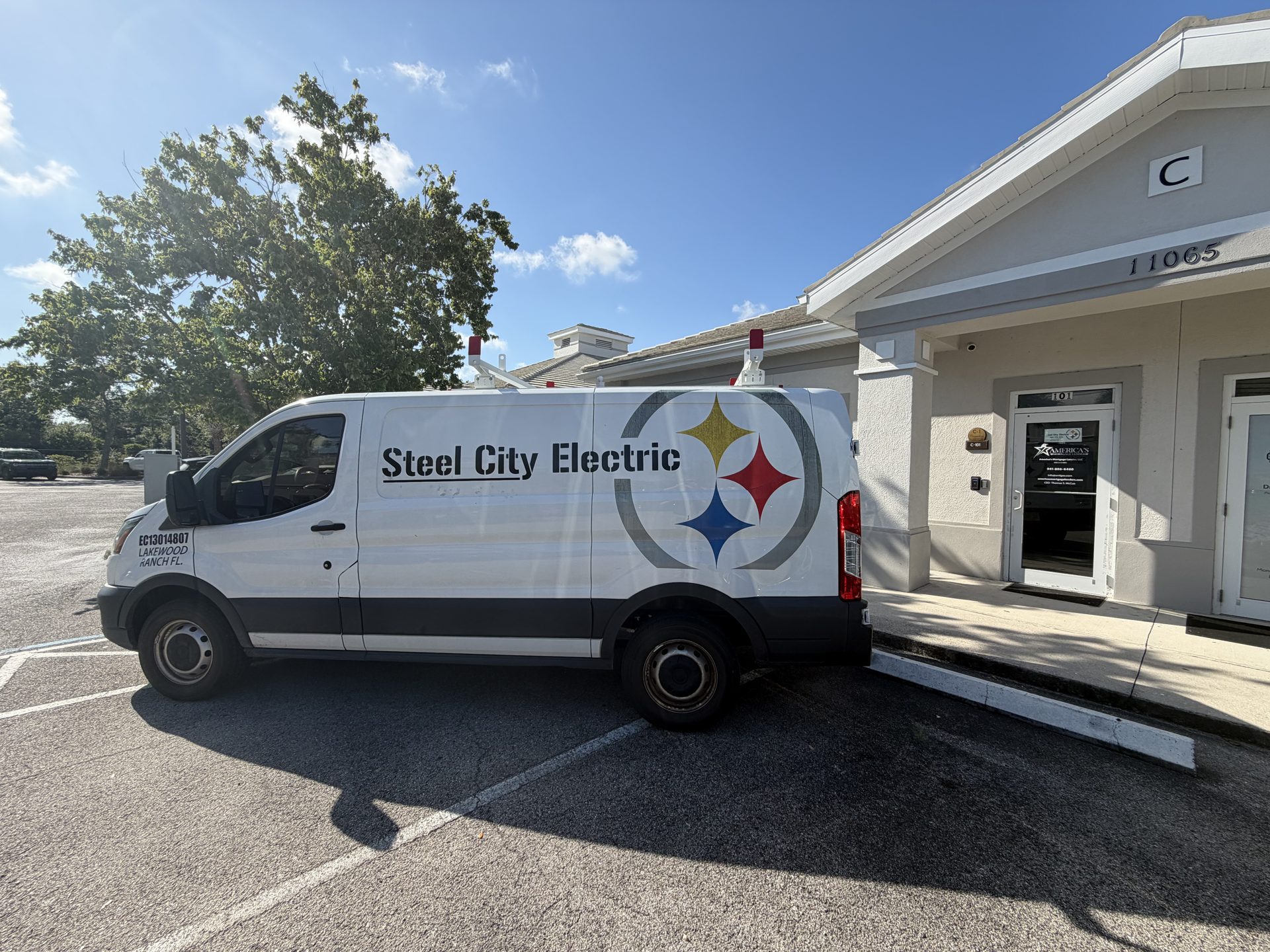 Steel City Electric service van at the Bradenton office